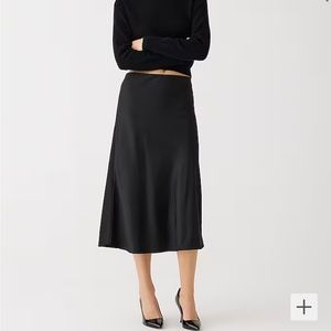 J.Crew black Gwyneth slip skirt